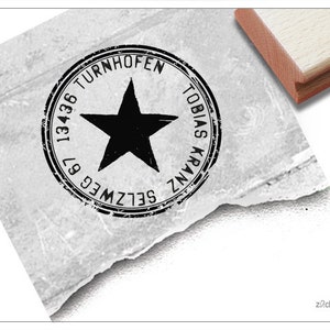 Timbro per indirizzo personalizzato STERN come timbro postale - timbro per indirizzo, timbro di famiglia, timbro aziendale, timbro di legno personalizzato, regalo