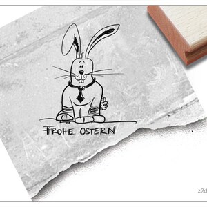 Timbro Timbro pasquale BUONA PASQUA con coniglietto pasquale - timbro con testo per Pasqua, per auguri di Pasqua, cartoline, etichette regalo, regali, decorazioni pasquali