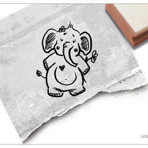Stempel Tierstempel Elefant - Kinderstempel für Kita, Kinderzimmer und Schule, Einschulung, Geburtstag, Geschenk für Kinder, Basteln, Deko