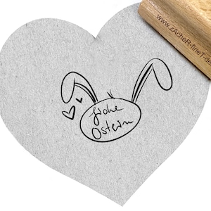 SELLO DE FELICES PASCUAS - Divertido sello con motivo para tarjetas de Pascua y etiquetas de regalo. Sello con texto de zAcheR-fineT
