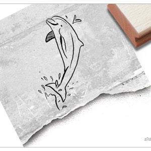 Stempel Tierstempel DELFIN Delphin - Kinderstempel, Geschenk für Kinder, Geburtstag, Kita, Kinderzimmer, Schule, Einschulung, Schultüte