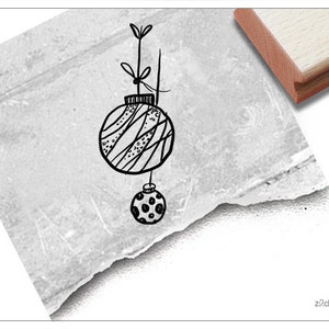 Stempel Weihnachsstempel CHRISTBAUMKUGELN - Bildstempel zu Weihnachten für Karten, Geschenkanhänger, Geschenkpapier, Weihnachtsdeko, Basteln