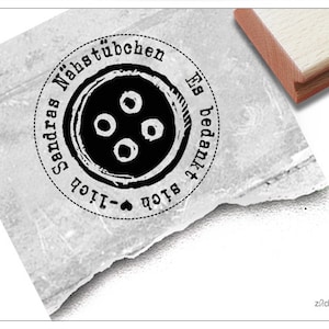 Timbro per indirizzo personalizzato PULSANTE VINTAGE come timbro postale - timbro per indirizzo, timbro per negozio, timbro aziendale personalizzato, regalo
