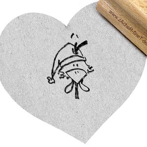 Stempel Weihnachtsstempel HUHN mit WEIHNACHTSMÜTZE -  Bildstempel, Motivstempel zu Weihnachten, Karten, Deko, Kita und Schule