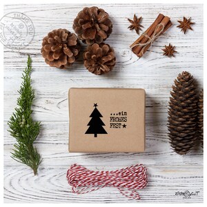 Stempel-Set Weihnachtsstempel TANNENBAUM mit Stern & ...ein FROHES FEST Weihnachten, Karten, Geschenkanhänger, Geschenk, Weihnachtsdeko Bild 2