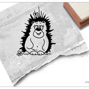 Timbre pour enfants HÉRISSON - timbre animal mignon, animal de la forêt doux avec des épines, cadeau pour enfants, garderie, chambre d'enfant, école, bricolage