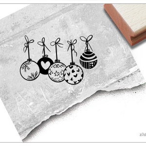 Sellos de bolas de Navidad - Sellos con motivos de bolas de Navidad para Navidad - Sellos navideños para tarjetas, adornos navideños, manualidades, adornos de mesa