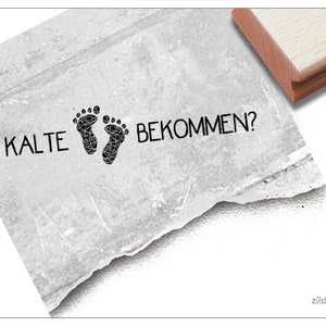 Stempel Kalte Füße bekommen? - Textstempel mit Spruch für Nachrichten, Etiketten und Banderolen für Socken, Stricken, Scrapbook, Geschenk