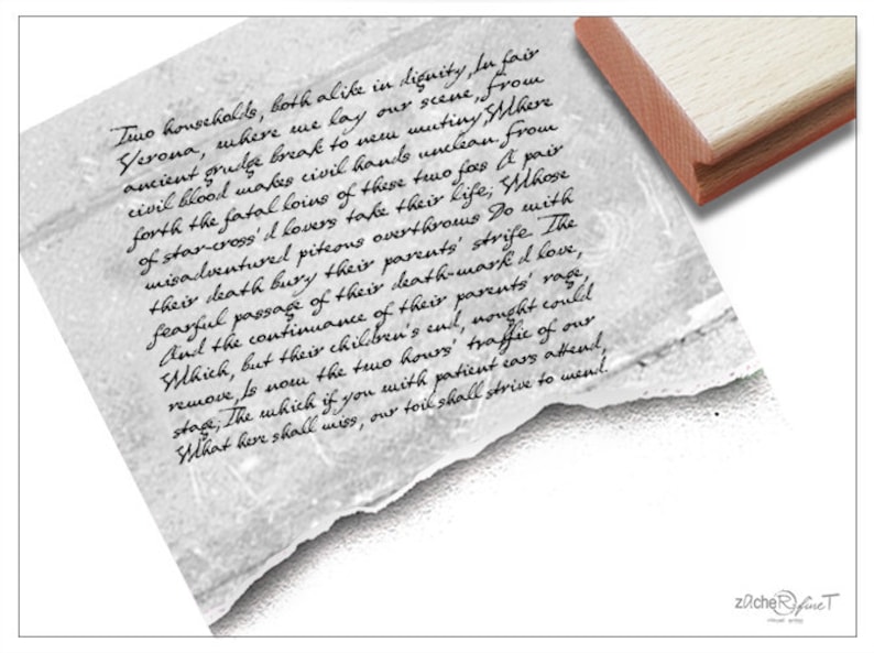 Stempel XL Textstempel Vintage Écriture poésie, mit alter Handschrift Schriftstempel, Scrapbook und Artjournal, Kunst, Deko, Shabby chic Bild 1