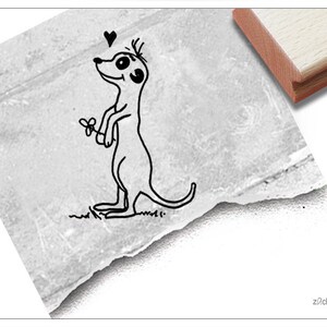 Timbro MEERKAT - timbro con animali, timbro per bambini, regalo per bambini, compleanno, cameretta dei bambini, asilo nido, scuola, iscrizione scolastica, cono scolastico, decorazione