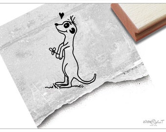 Stamp MEERKAT - Animal stamp, children&#39;s stamp, gift for children, birthday, children&#39;s room, daycare, school, school enrollment, school cone, decoration