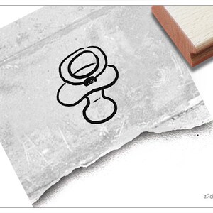 Stempel Baby SCHNULLER, Nuckel - Motivstempel zur Geburt oder Taufe, Babystempel, Geburtsanzeige, Einladung, für Karten, Scrapbook, Deko