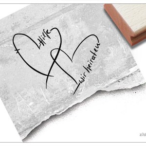 Stempel Huwelijksstempel Help, we gaan trouwen - tekststempel voor de bruiloft voor uitnodigingskaarten, huwelijksaankondiging, fotoboek, tafeldecoratie, plakboek