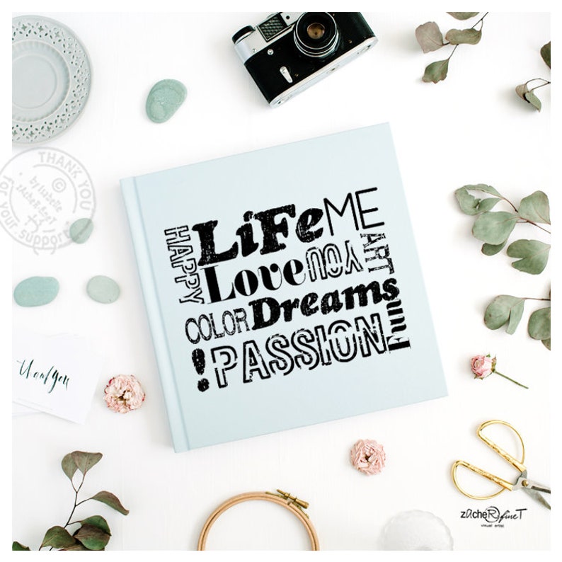 Stempel XL Life Love Dreams Passion Großer Textstempel, Vintage, Hintergrundstempel, Scrapbook und Artjournal, Kunst, Basteln und Deko imagen 3