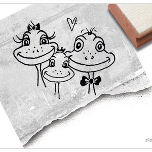 Francobollo RANA, famiglia di rane - francobollo per bambini, francobollo animale, francobollo con foto, regalo per bambini, camera dei bambini, compleanno, iscrizione scolastica, animali