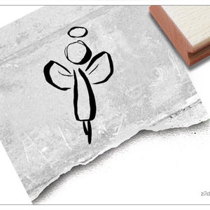Stempel Weihnachtsstempel Engel, Schutzengel - Motivstempel zu Weihnachten, für Karten, Geschenkanhänger, Basteln, Weihnachtsdeko, Tischdeko