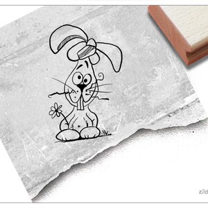 Stempel Osterstempel Osterhase - Motivstempel zu Ostern, für Karten und Geschenkanhänger, Basteln, Osterdeko, Scrapbook, Geschenk für Kinder