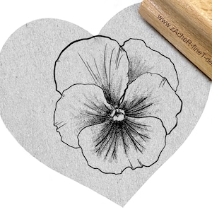 STAMP Enchanting VIOLET BLOSSOM - Motief stempel, voor kaarten, ter decoratie, labels, ontwerp door zAcheR-fineT