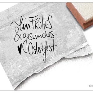 Stempel Osterstempel Ein frohes und gesundes Osterfest - Textstempel zu Ostern, Karten und Geschenkanhänger, Osterdeko, Tischdeko, Scrapbook