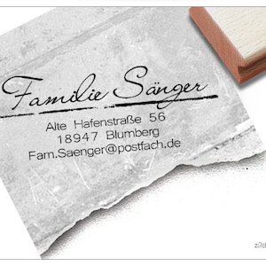 Address stamp personalized SIMPLE & ELEGANT - address stamp, family stamp, wooden stamp or automatic stamp personalized, gift