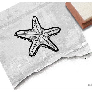 Tampon SEESTERN Étoile de mer, Plage - tampon à motif pour les vœux de vacances, cartes, lettres, courrier de vacances, livre photo, bon de voyage, scrapbook