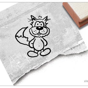 Stempel Tierstempel Fuchs Felix - Kinderstempel für Kita, Kinderzimmer, Schule und Einschulung, Basteln und Deko, Geschenk für Kinder