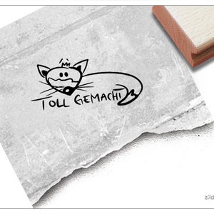 Stempel Toll gemacht mit Fuchs - Lehrerstempel Stempel für Lehrer - Lob zur Motivation, Belohnung, Belobigung, Schule, Geschenk für Kinder