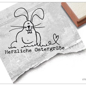 Tampon de Pâques HARD EASTER GREETINGS avec lapin - tampon de texte / tampon typographique pour Pâques, pour cartes, étiquettes cadeaux, cadeaux, décorations de Pâques