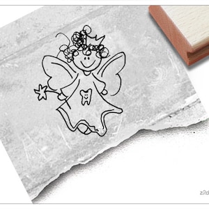 Tampon pour enfants Fée des dents Frieda - Tampon à motif pour crèche, chambre d'enfant, école, bricolage et décoration, tampon de dentiste, cadeau pour enfants