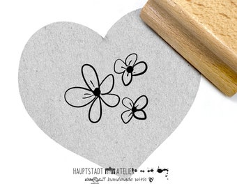 Kleiner STEMPEL | MINIstempel BLUMEN Füllen & Verzieren | Motivstempel | Blumenstempel Kartenbasteln Postkarten stempeln  mit Blumenmuster