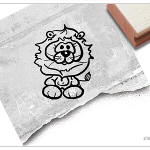 Stempel Tierstempel Löwe Louis - Kinderstempel für Kita, Kinderzimmer, Schule und Einschulung, Basteln und Deko, Geschenk für Kinder