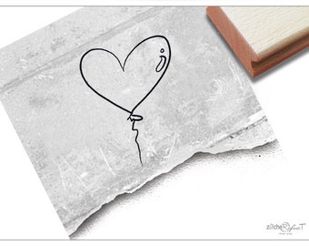 Stempel Motivstempel Bildstempel - Herzballon