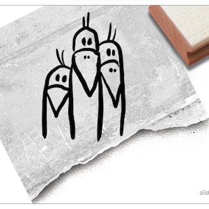 Stempel Tierstempel Vögel, Drei Raben - Motivstempel, Geschenk für Kinder, Geburtstag, Kita, Kinderzimmer, Schule, Basteln, Deko, Scrapbook