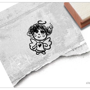 Stempel Engel - Motivstempel mit Engelchen, für Kita, Kinderzimmer und Schule, Einschulung, Basteln und Deko, Geschenk für Kinder, Scrapbook