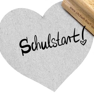 Stempel SCHOOL START - tekststempel, handschrift, voor kaarten, labels, school, inpakpapier, start van het schooljaar, inschrijving, einde van de vakantie