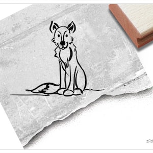 Stempel dierenstempel wolf - kinderstempel voor kinderopvang, kinderkamer, school en inschrijving, knutselen en decoratie, cadeau voor kinderen, plakboek