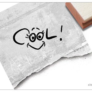 Stempel Lehrerstempel COOL! mit Smiley - Lob zur Motivation der Kinder, Belohnung, Belobigung, für Kita und Schule, Geschenk für Kinder