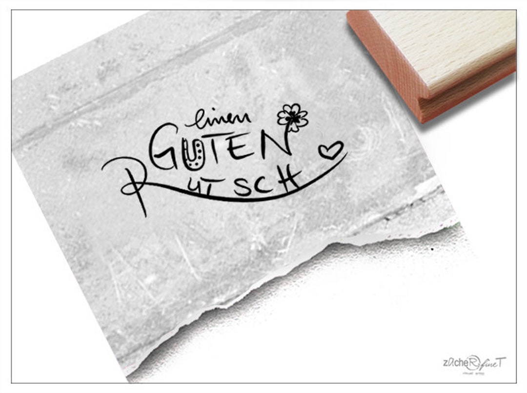 Stempel Einen Guten Rutsch, in Handschrift Silvester Stempel Für