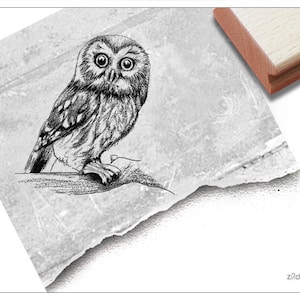 Stempel Tierstempel EULE - Motivstempel zum Dekorieren von Karten und Geschenken, für Hobby, Beruf, Kunst, Basteln, Deko, Scrapbook