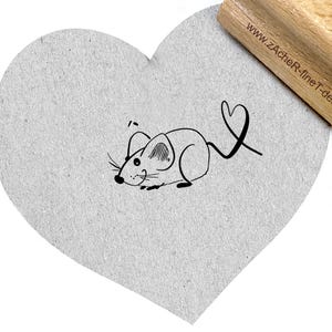 Stempel Die MAUS JERRY - Motivstempel, Kinderstempel, Schule, Kita, für Servietten, Karten, Anhänger, Tischdeko, Scrapbook