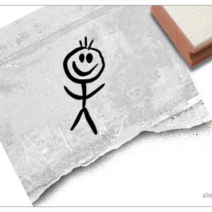 Stempel Kinderstempel Strichmännchen - Lehrerstempel zur Motivation der Kinder, Belohnung, Basteln, für Kita und Schule, Geschenk für Kinder