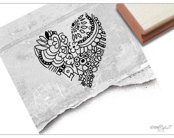 Stempel Motivstempel Bildstempel - Herz mit Muster