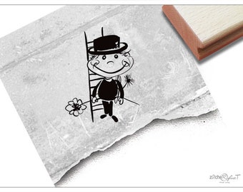 Stamp chimney sweep - New Year's Eve stamp, New Year, lucky charm, table decoration, children's stamp for crafts, gift for children, scrapbook