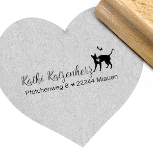 Sello de dirección personalizado CAT II - Sello de dirección, sello familiar, sello de madera o sello automático personalizado, regalo