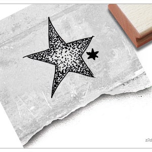 Tampon de Noël STAR en dotwork - tampon à motif / tampon d'image pour Noël, cartes, étiquettes cadeaux, cadeaux, décorations de Noël