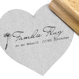 Timbro personalizzato SIMPLE flower - timbro personalizzato, timbro famiglia, timbro in legno o timbro automatico, regalo