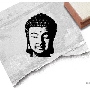 Stempel Motivstempel BUDDHA - Bildstempel für Design, Kunst, Basteln, Scrapbook, Artjournal, Deko, Geschenk - Asien, Religion, Buddhismus