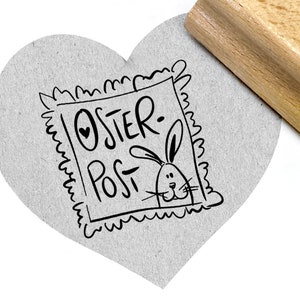 Tampon de Pâques EASTER POST comme tampon en écriture manuscrite - tampon texte pour Pâques, cartes, étiquettes cadeaux, décoration de Pâques, scrapbooking