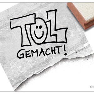 Stempel Lehrerstempel Toll gemacht! - Lobstempel zur Motivation der Kinder, Belohnung, Belobigung, für Kita und Schule, Geschenk für Kinder