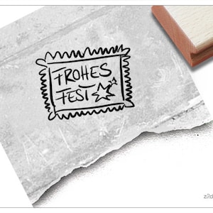 Timbro Timbro natalizio Buone vacanze - scritto a mano, francobollo - timbro con testo per Natale, per cartoline, etichette regalo, decorazioni, posta